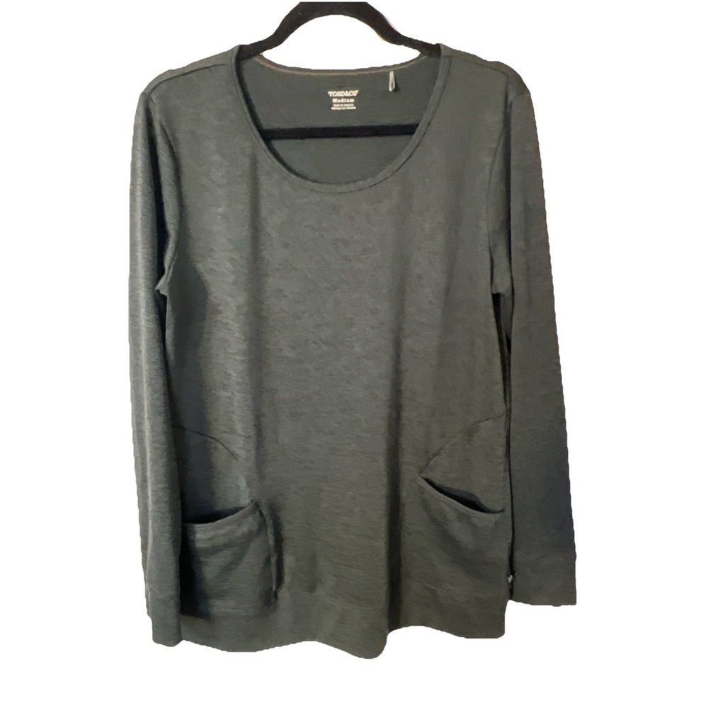 Toad & Co Intermezzo‎ Pullover Tunic Front Pockets Gray Size Medium